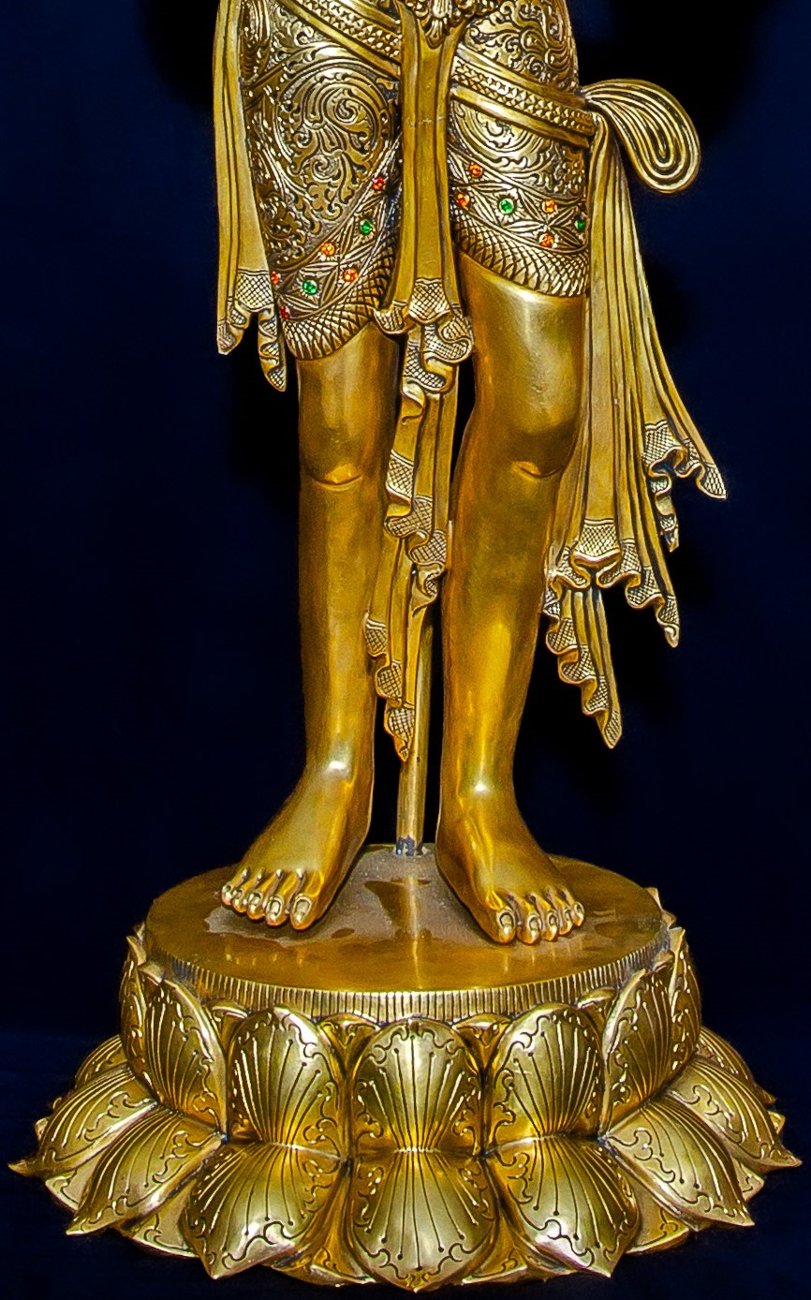 Golden Maitreya Buddha Statue - 12