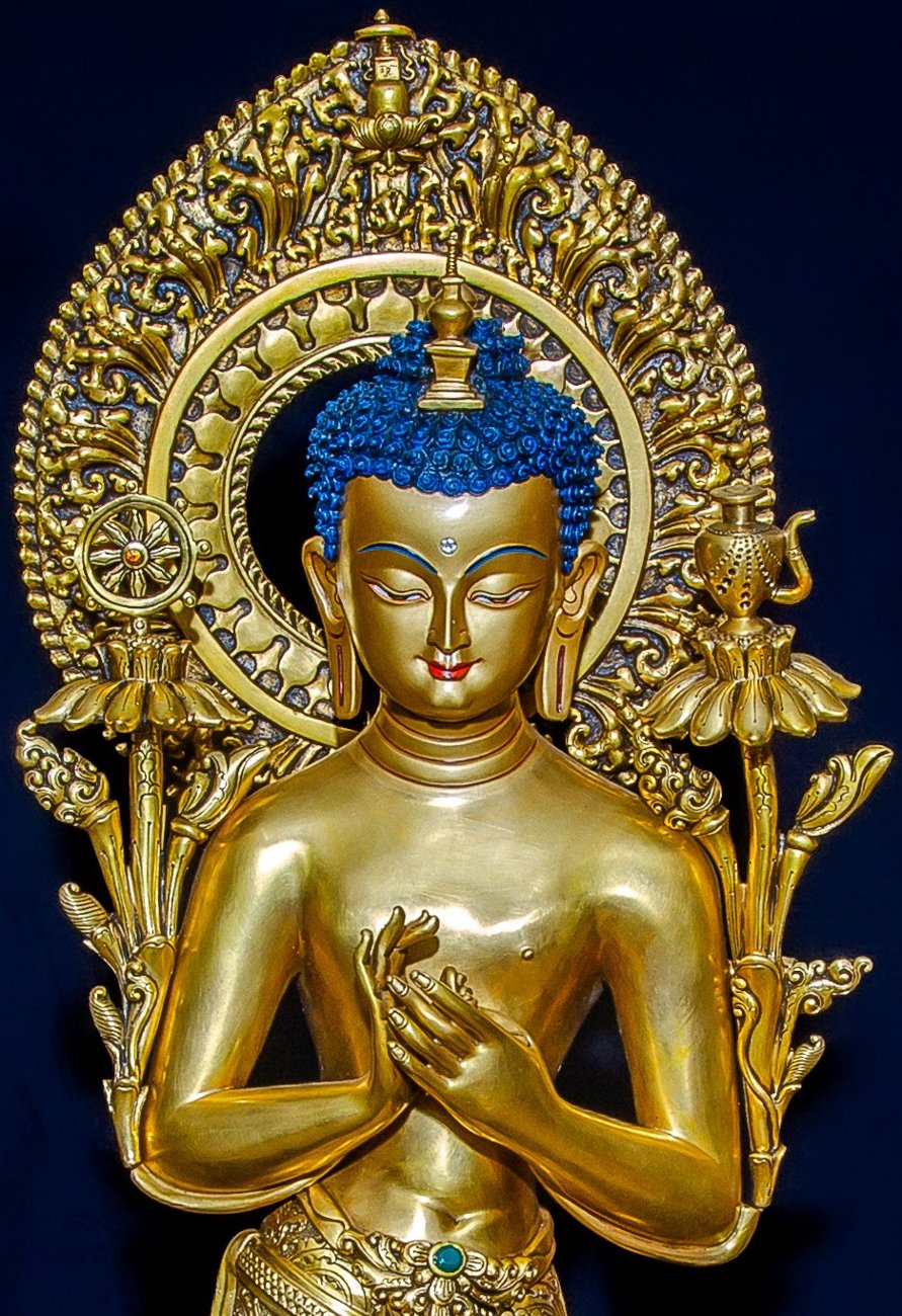Golden Maitreya Buddha Statue - 12