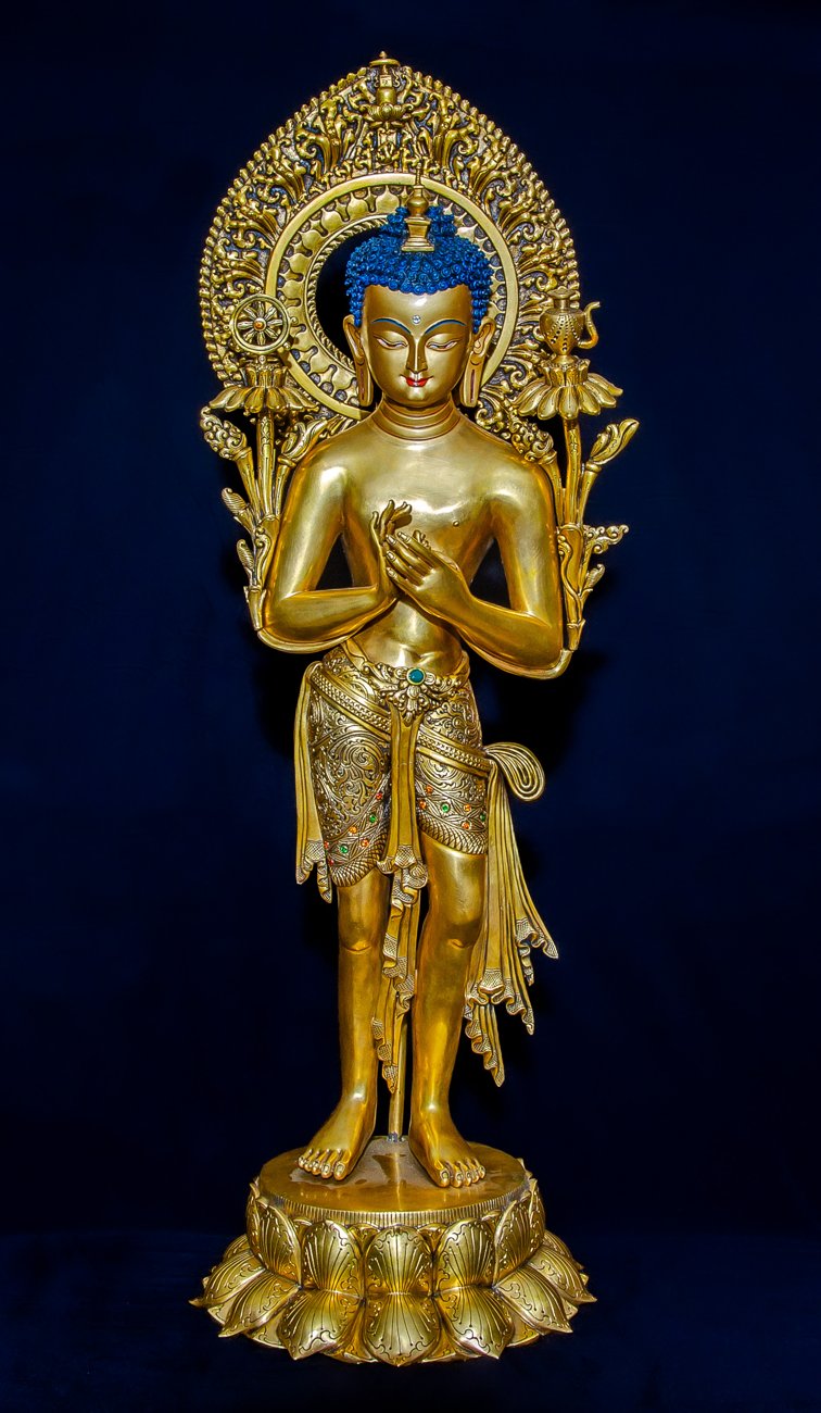 Golden Maitreya Buddha Statue - 12