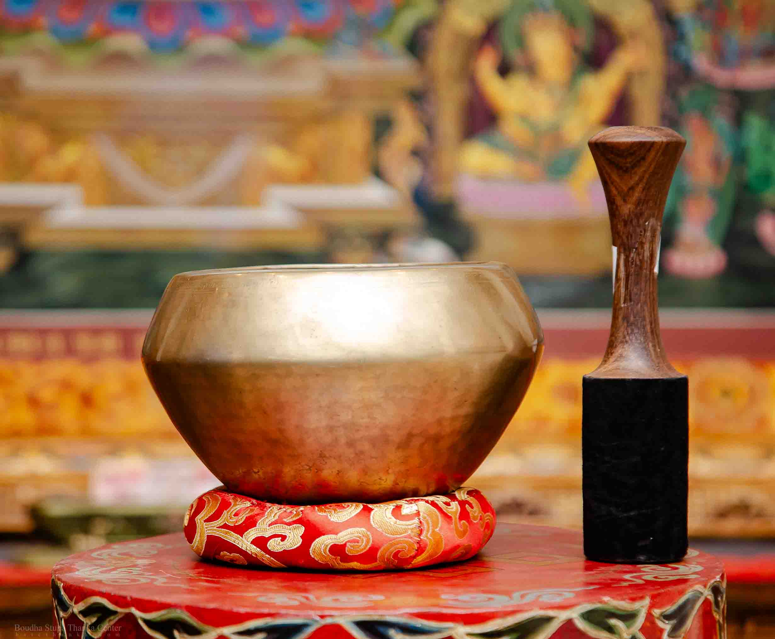 Manipuri Singing Bowl with Leather-Wrapped Mallet & Cushion | Himalayan 7-Metal Craft | Hand-Crafted | Chakra Bell | Tibetan Bell -S00036